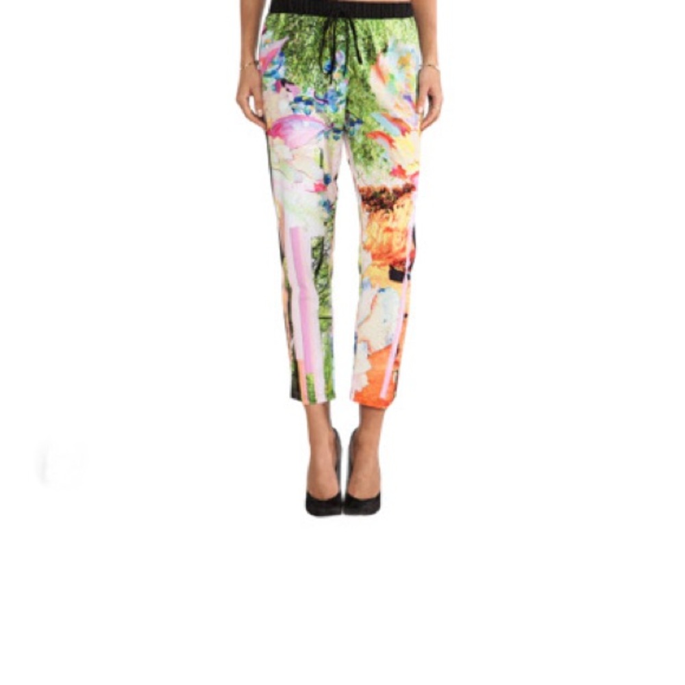 Clover Canyon Griffith Park Joggers Pants Size S Watercolor Cropped Track Pants